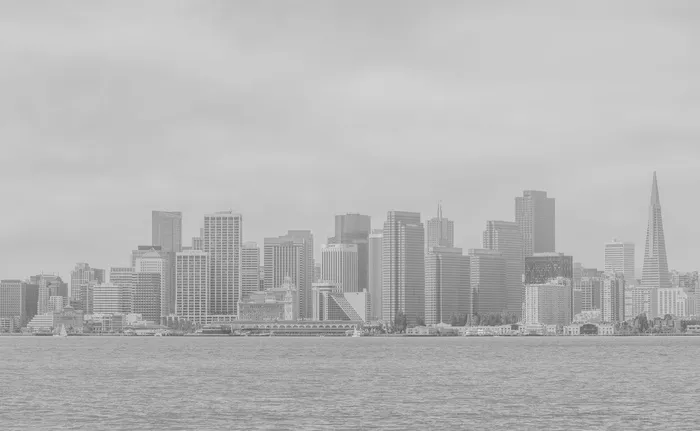 旧金山, 美国, 海洋, 湾, 建筑物, 黑与白, 旧金山市中心, 联合广场