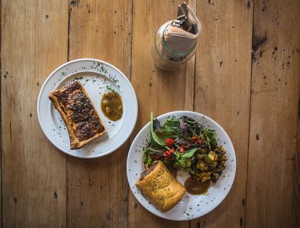 新西兰，fairlie，farm barn cafe，餐桌，三明治，食物，简单，旅行