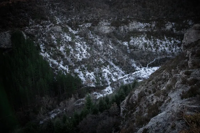 法国，阿尔卑斯山，冬天，树木，森林，岩石，阿尔卑斯山，雪