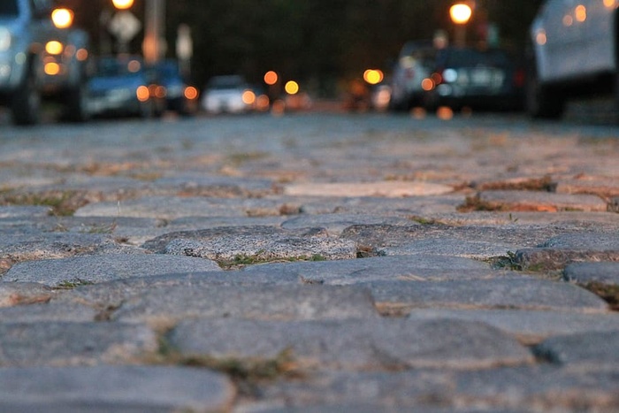 灰色，混凝土，地板，灯光，道路，街道，石头，模糊