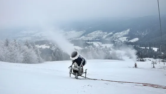 雪炮,雪,提取物,冬天,寒冷,山,晚上,斯托克 雪炮,雪,提取物,冬天,寒冷,山,晚上,斯托克