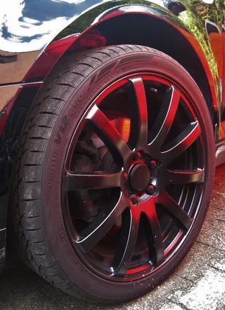 汽车轮胎, 汽车, 轮胎, 天空反映在漆面, 车轮, 汽车细节, 车轮, 挡泥板