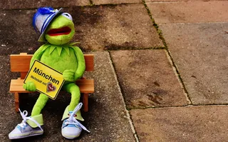 慕尼黑，巴伐利亚，大都会，克米特，帽子，青蛙，软玩具，搞笑