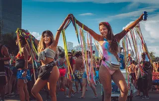 人，人，狂欢节，人群，节日，聚会，人，女性