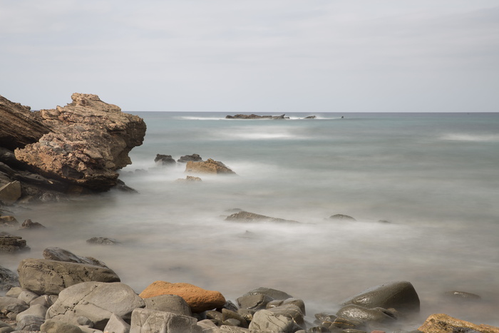 平静，海，卡拉，米诺卡，平静的海，海滩，岩石-物体，自然