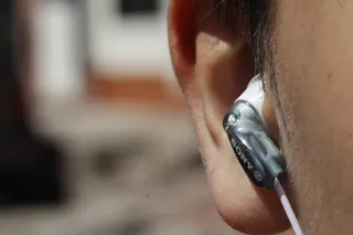 索尼，助听器，脸，声音，音乐，菜鸟图库，一个人，特写