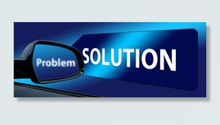 问题解决方案文本打印，后视镜，解决方案，问题，分析，问题，分析，红色，绿色