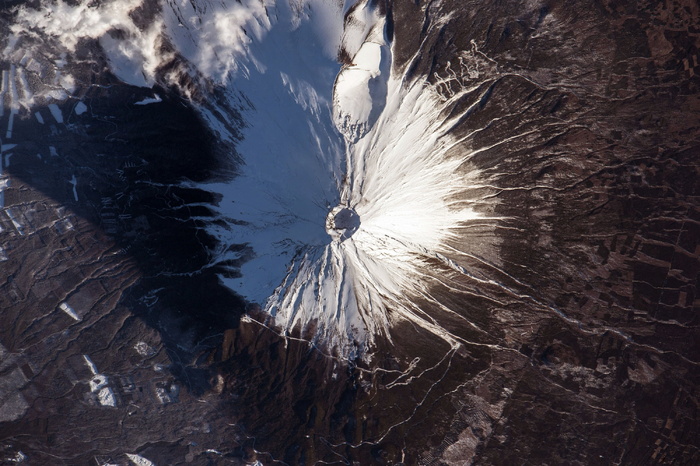 富士山，日本，风景，地标，雪，太空，富士山