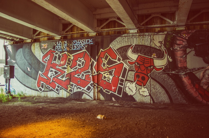 芝加哥，美国，bridge，grunge，gritty，涂鸦，urban，city