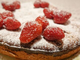 蛋糕，派，馅饼，浆果，酸，草莓，美味，红色