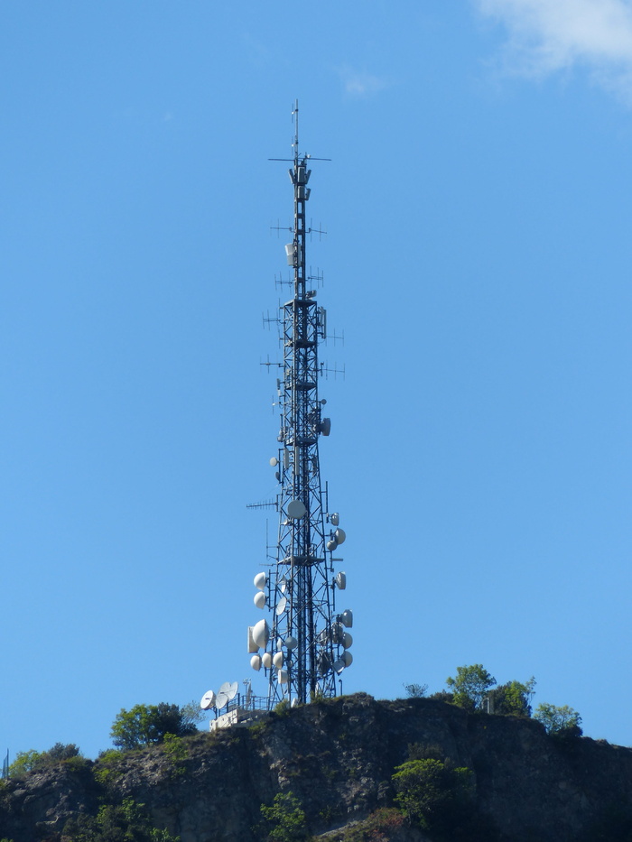 输电塔, 无线电桅杆, monte brione, 加尔达, 山, 意大利, riva, 广播