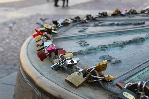 西班牙，马德里，锁，愿望，承诺，喷泉，挂锁，金属