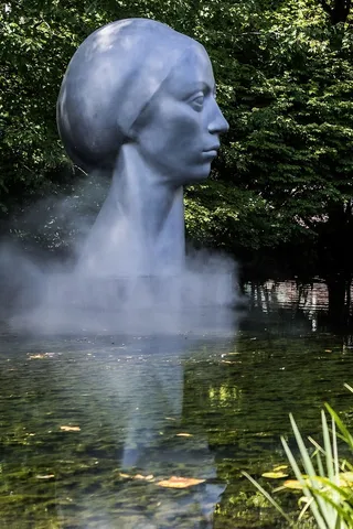 美国新泽西州雕塑场地leucantha艺术作品philip grausman女人脸