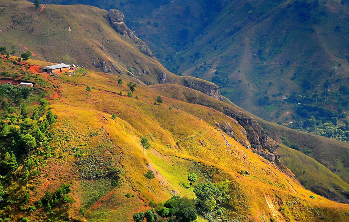 航空，摄影，房屋，海地，山脉，风景，陡峭，岩石