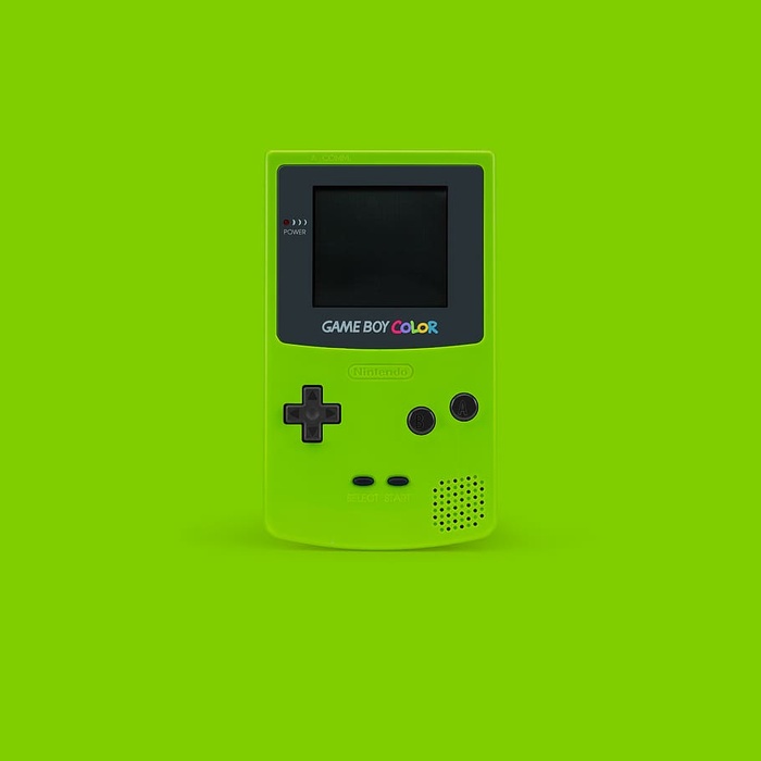 绿色，手持控制台，任天堂，gameboy颜色，gameboy，技术，绿色，设备