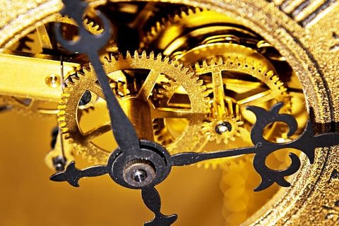 古董、约会、时钟、倒计时、截止日期、表盘、优雅、金色