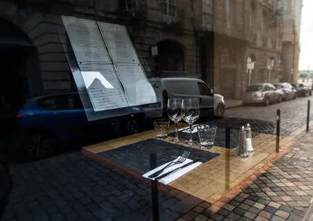 餐桌、餐厅、购物、橱窗、波尔多、餐饮、晚餐、餐桌