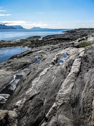 岩石，海洋，自然，风景，夏天，水，天空，蓝色