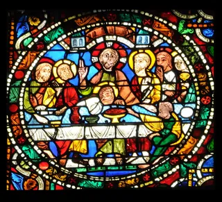 彩色玻璃，最后的晚餐，最后的晚餐，玻璃，颜色，天主教，光，多色