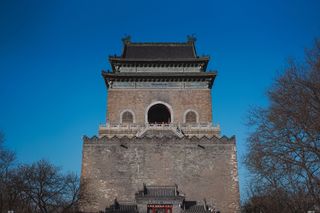 中国北京，钟楼，古建筑，旧时尚，旧风格，建筑，建筑结构