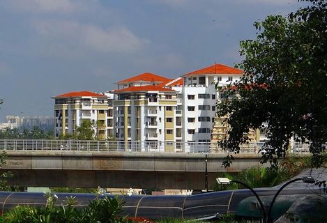 班加罗尔，建筑，城市，天际线，印度，建筑外部，无人，红色