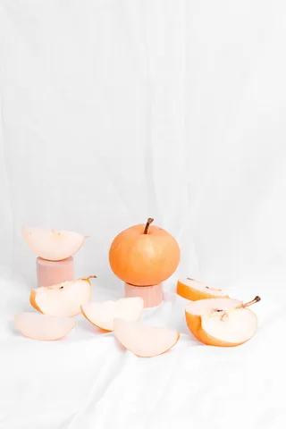 苹果，水果，食物，最小，苹果，果核，茎，静物