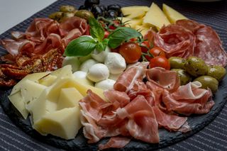 antipasto，antipasti，吃，食物，蔬菜，健康，番茄，大块