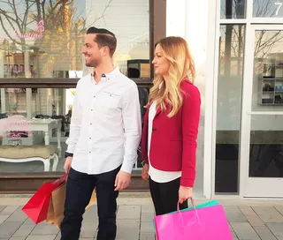 男，女，手提袋，购物袋，透明，玻璃窗，男女，正装