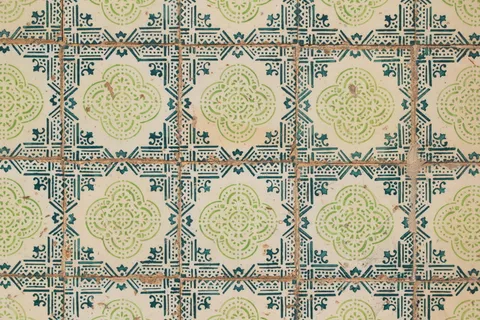 葡萄牙，瓷砖，陶瓷，墙，覆盖，规则，图案，全框架