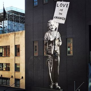 美国，纽约，高线，爱，世界，爱因斯坦，和平，人类代表