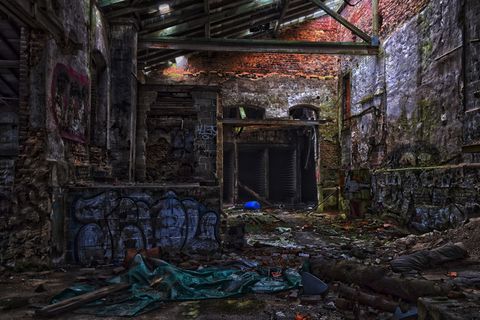 失落的地方，工厂，照片，大厅，气氛，废弃，建筑，腐烂