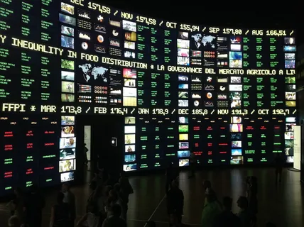 米兰世博会、展馆、数字、屏幕、信息、新闻、技术、墙壁