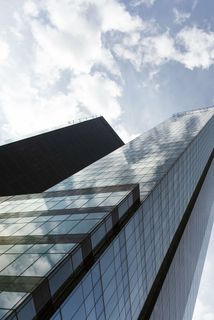 建筑、建筑、城市景观、云朵、当代、未来主义、玻璃、低角度拍摄