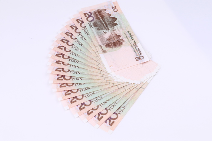 20元，人民币，一元，日元，货币，货币，金融，纸币