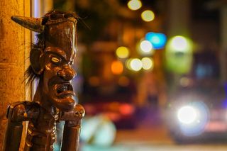 土耳其, 纯达岛, 灯, 散景, 愤怒, 木, 夜, 曝光