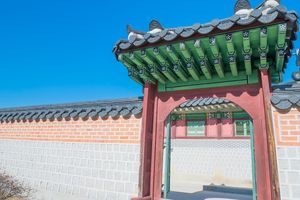 门廊、天井、凉亭、韩国、首尔、户外、大门、入口