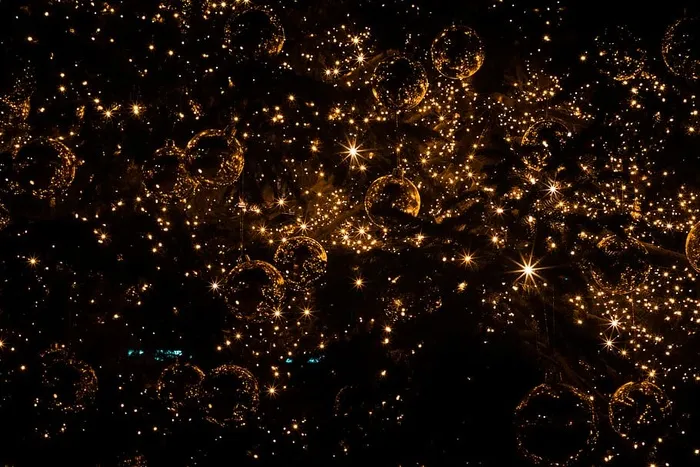 金色闪光装饰装饰照片