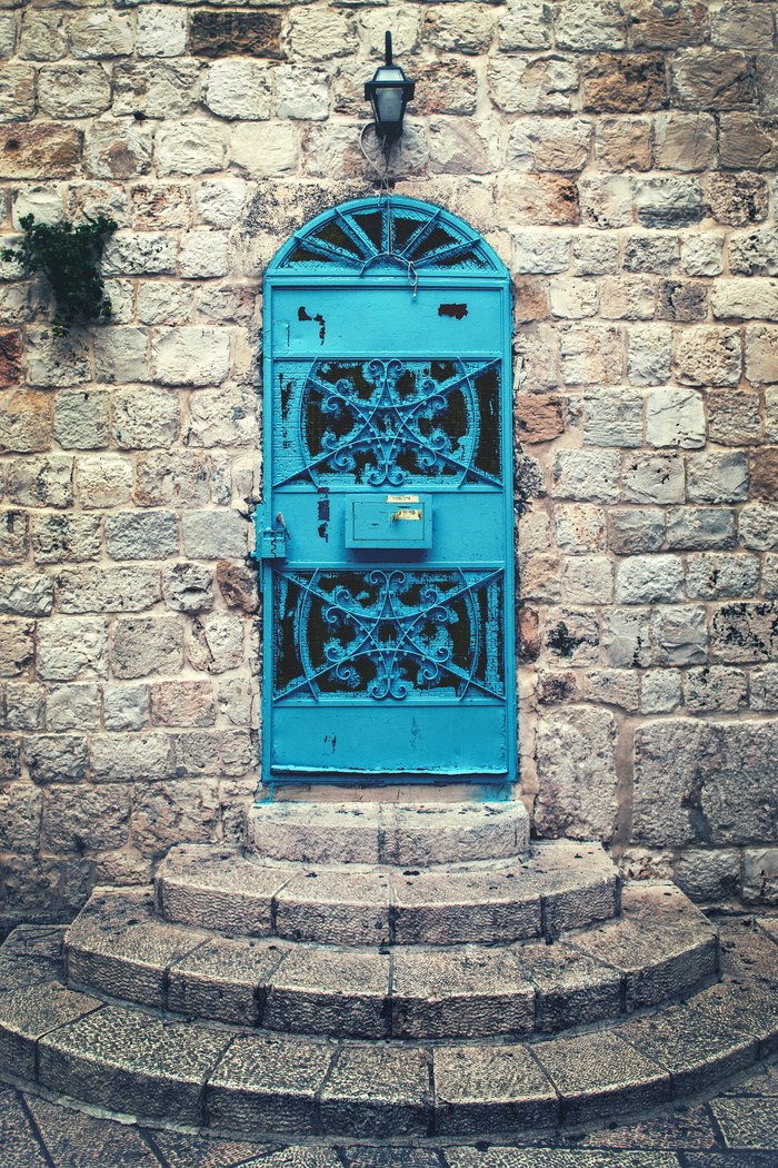 耶路撒冷har tsiyon街小径、走道、门、人行道、人行道、墙