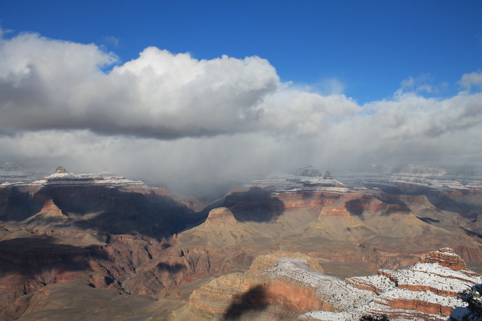 大峡谷，冬季，峡谷，雪，公园，景观，大，自然
