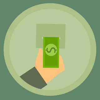 从自动取款机取款的图示。 从自动取款机取款的图示。