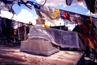 老, 触摸, 多彩, 天空, 云, 尼泊尔, 1987, 1980er