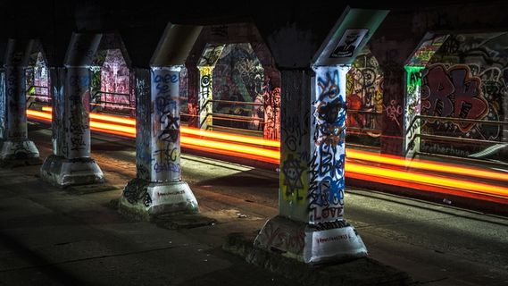 灰色混凝土柱、艺术、亚特兰大、汽车、颜色、探索、灯光、油漆