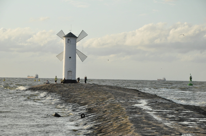 风车, 海岸, 海, 轴, 轴, 导航, 景观