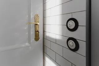 古董镀金门把手