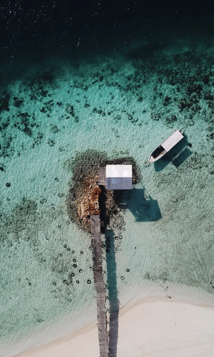 海滩鸟瞰摄影