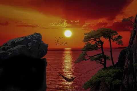 操纵, 日落, 哈蒙德, 悬崖, 海洋, 颜色, 黄昏, 鸟类 操纵, 日落, 哈蒙德, 悬崖, 海洋, 颜色, 黄昏, 鸟类