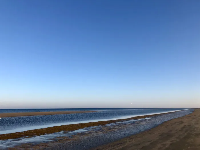 römö，海滩，天空，部分多云，度假，休息，水，海