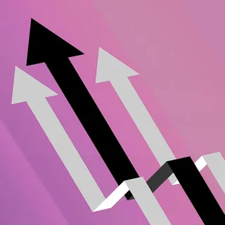 向上移动的动态箭头-反转版本