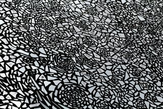 发票、玫瑰、图形、镜子、bw、设计、图案、背景