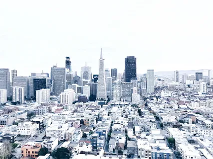 旧金山, 美国, 城市, 天际线, 西海岸, 冷色调, SF, 城市蔓延